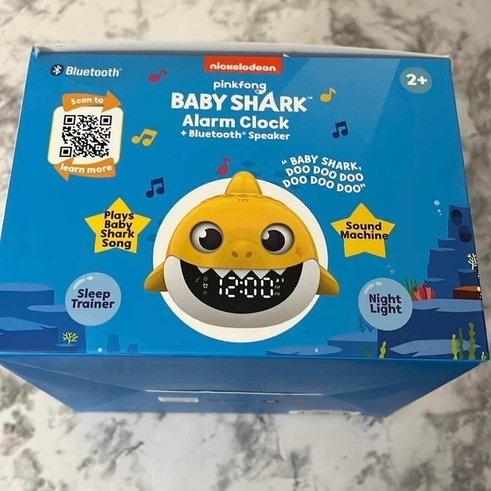 Nickelodeon Pinkfong Baby Shark Alarm Clock Sound Machine with Bluetooth Speaker - Picture 2 of 4